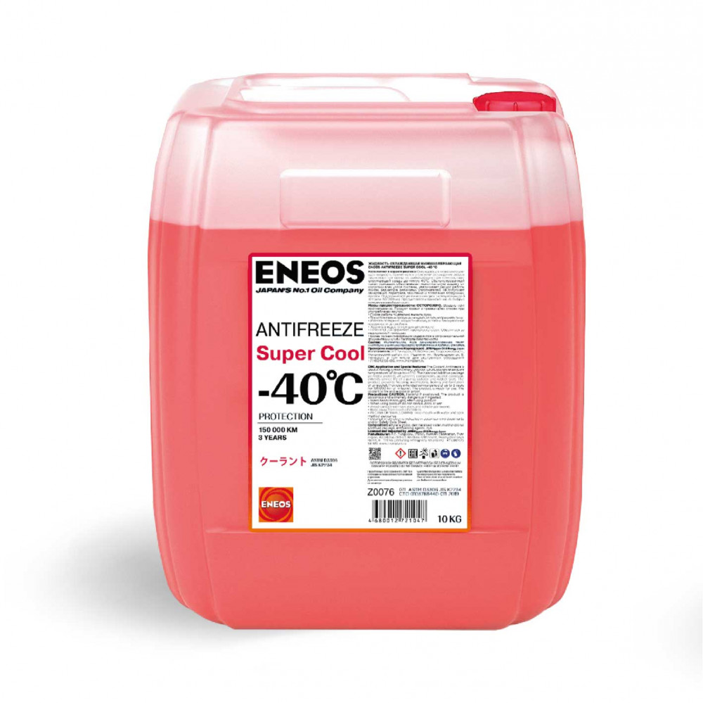 Антифриз красный ENEOS Antifreeze Super Cool -40°C 10кг (red)